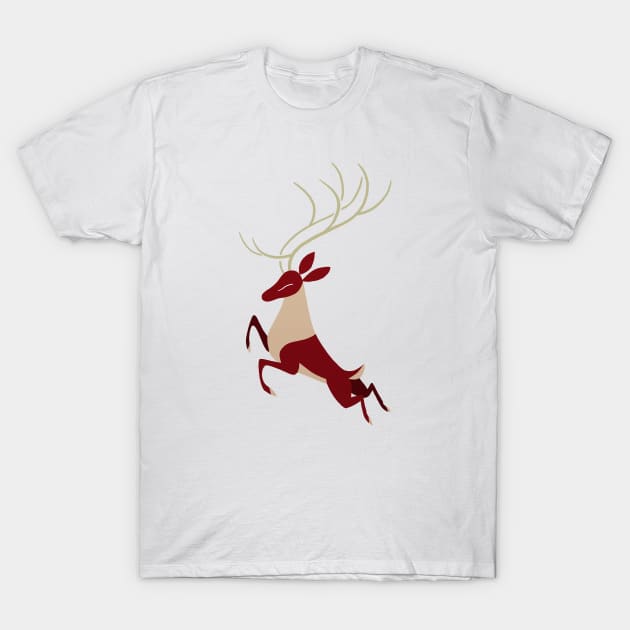Red Deer T-Shirt by sketchinthoughts